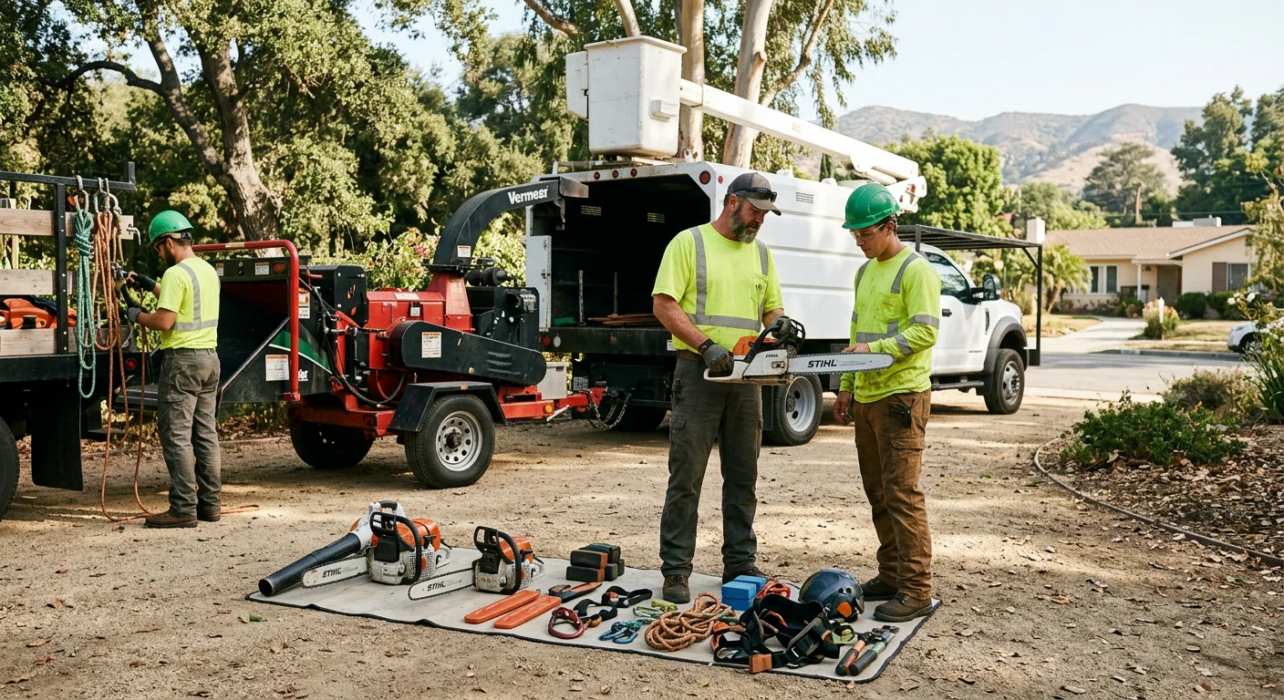 Tree Service equipment ready for customer walkthrough
